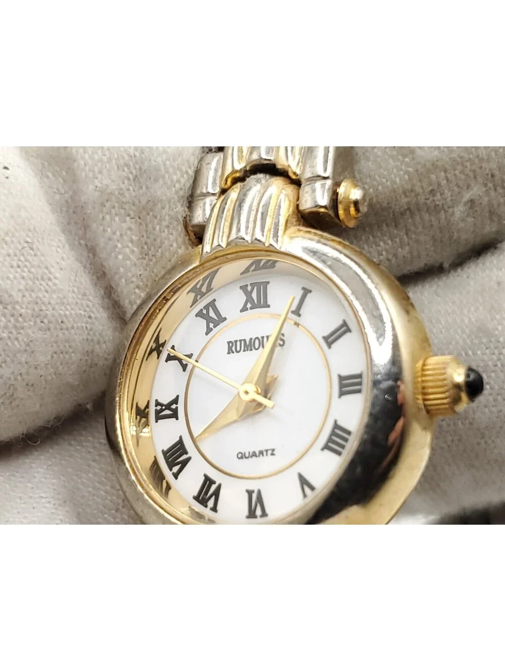 Rumours Quartz Watch New Battey Two-Tone White Dial 20mm